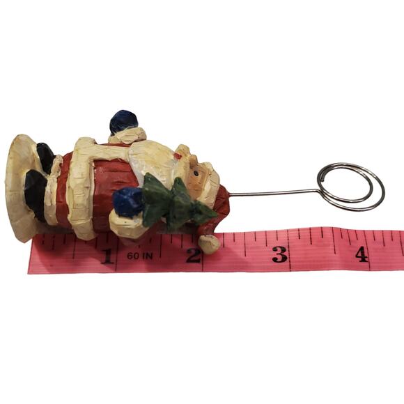 Wooden Santa Picture Holder Table Decor Christmas Table Decor Santa Blue Mittens - Picture 9 of 10